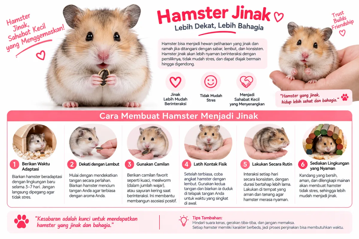 Cara Melatih Hamster agar Jinak dan Mau Dipegang