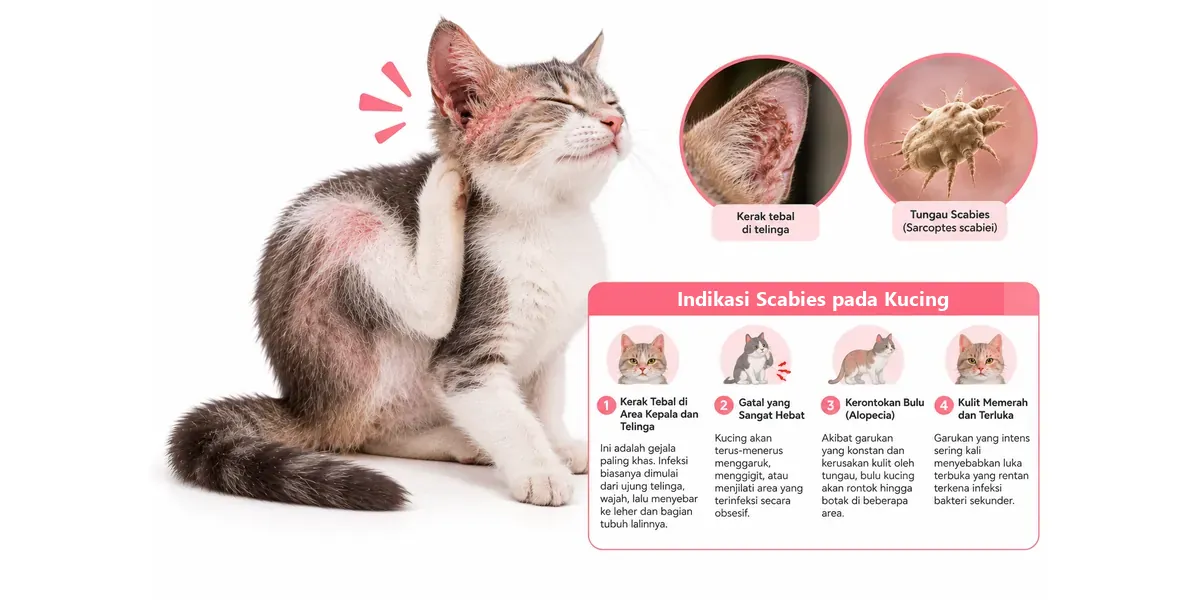 Scabies pada Kucing: Gejala dan Cara Mengatasinya