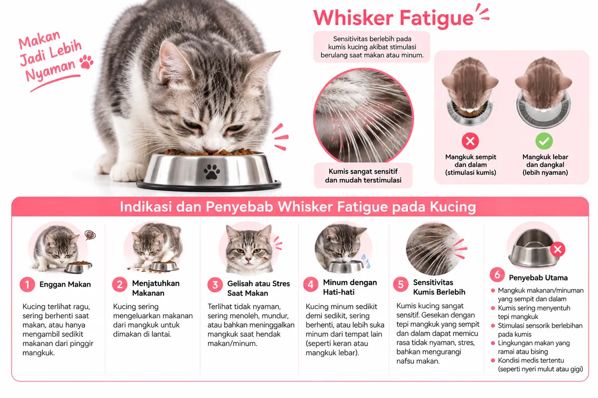 Mengenal Whisker Fatigue pada Kucing dan Solusinya