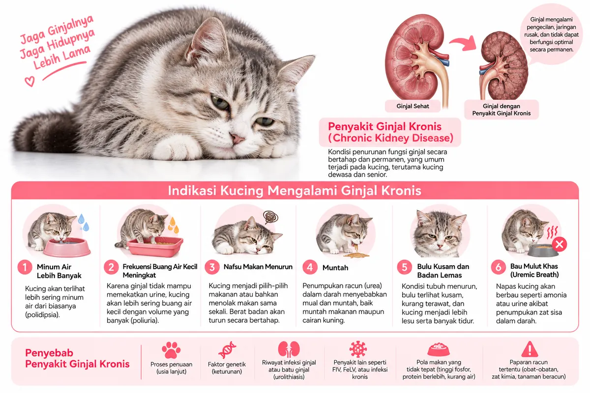 Waspada Ginjal Kronis Kucing: Kenali Gejala Awalnya