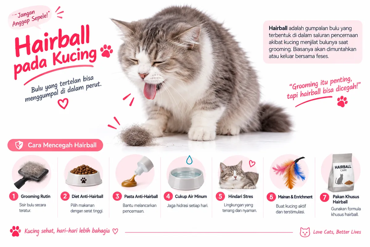 Waspada Hairball Kucing: Kenali Bahaya & Cara Mencegahnya